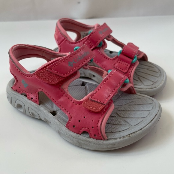 Columbia Little Kids' Pink Coral Techsun Vent Quick-Drying Sandals Size 8 - Picture 1 of 8